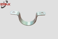 Zinc Plated Heavy Duty U-Type Pipe Clamp with Round Hole