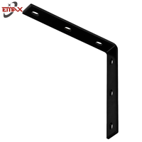 Steel 90 Degree Corner Brace Black Sliding Door Hardware Steel Furniture Accessories