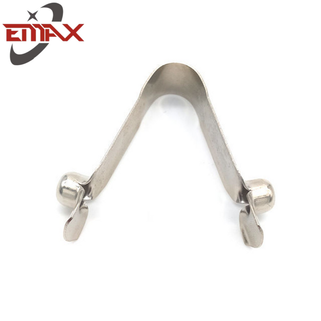 Stainless Steel Push Pole Clips Spring Tent Lock Flat Metal Clamps