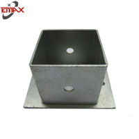 Metal Ground Pole Base Plate with Bolt for Secure Installation And Support