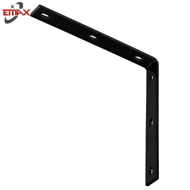 Steel 90 Degree Corner Brace Black Sliding Door Hardware Steel Furniture Accessories