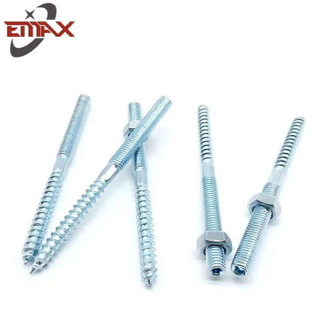Carbon Steel Double Ends Double Threaded Hanger Bolt with Hex Nut