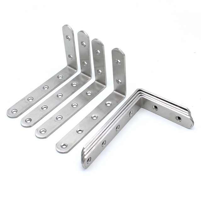 Steel L Shape Corner Bracket 90 Degree Reinforced Shelf