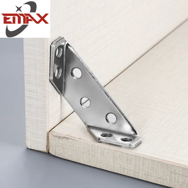 Stainless Steel Triangular Metal Furniture Corner Brace Angle Shelf Fixing Brackets