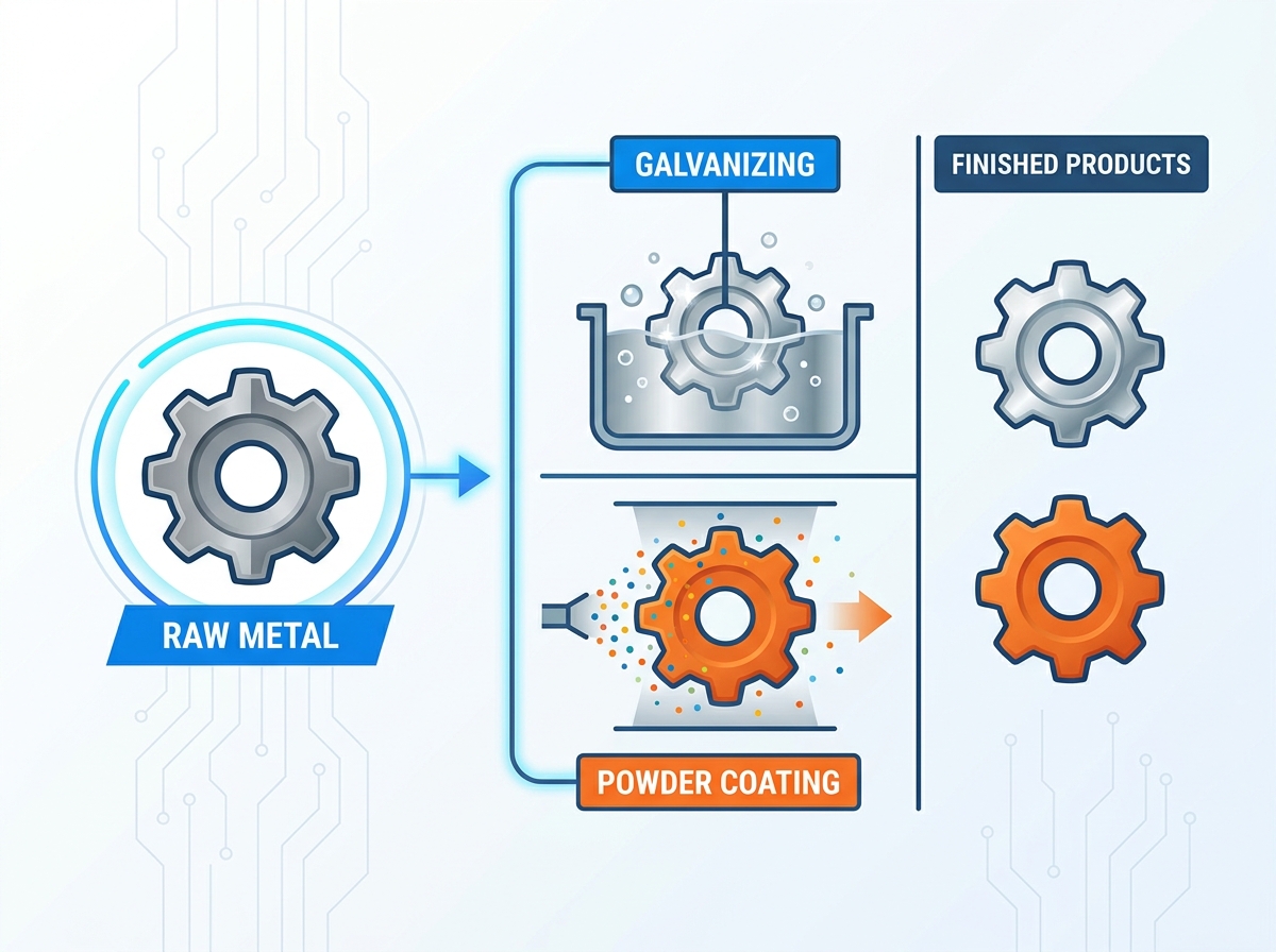 Industrial metal surface finishing process